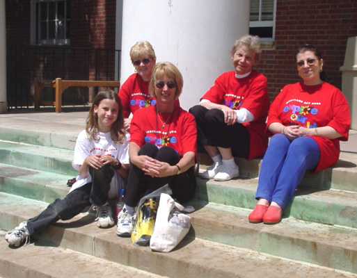 Melanie and her mother Kari Aldridge (front) at Maryland Day 2000.