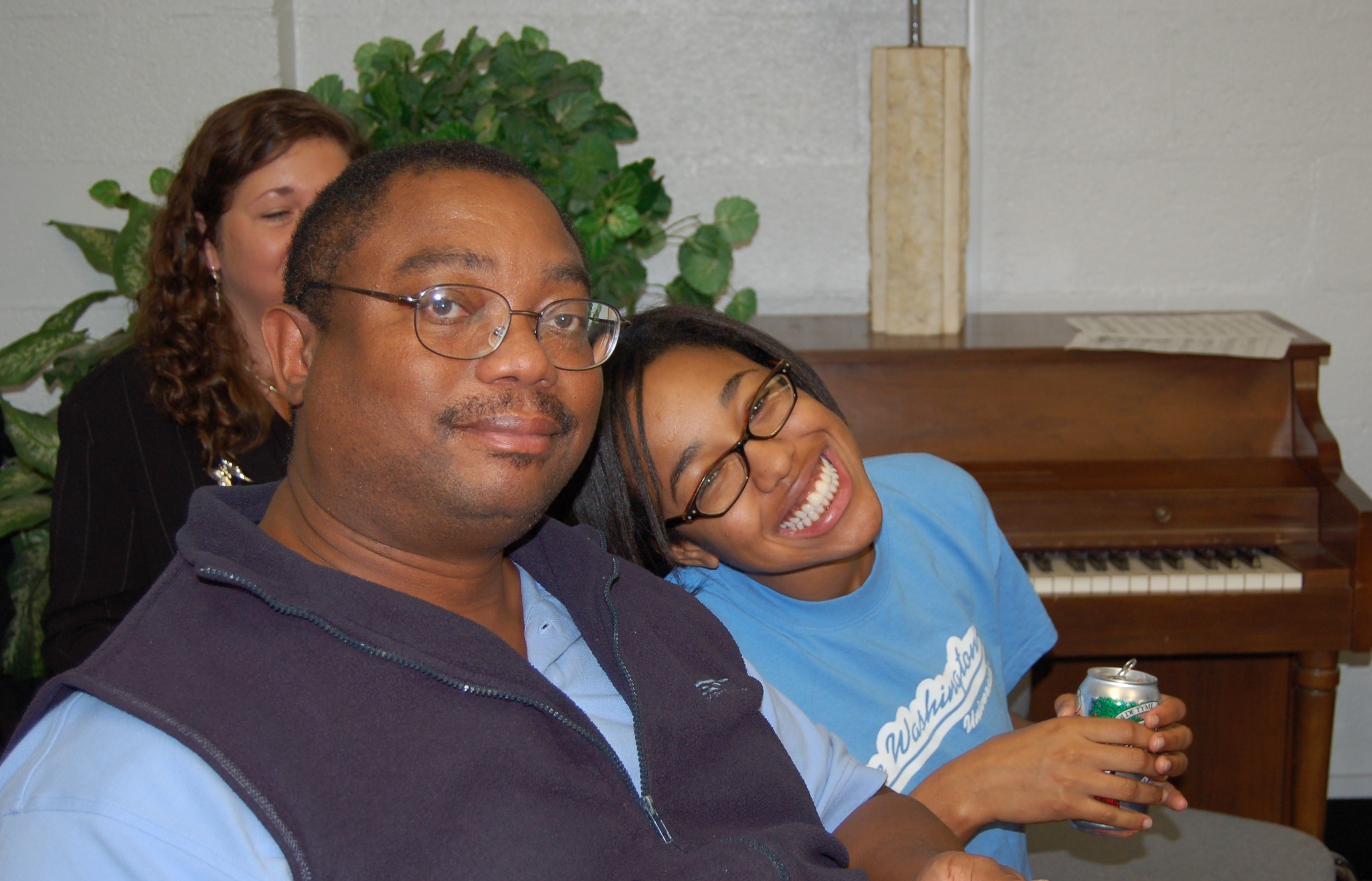 Jesse Anderson and student employee Angela Madden at the 2005 staff awards.